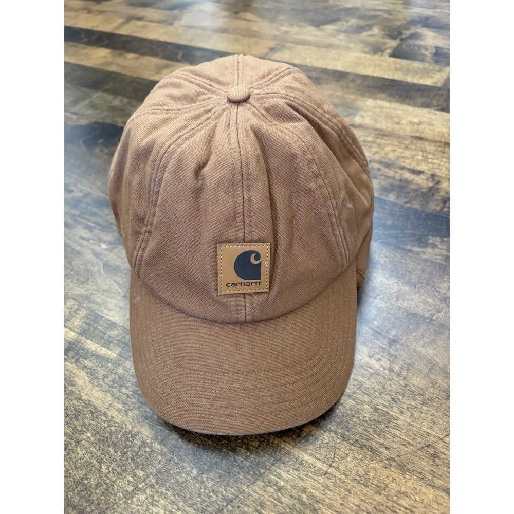 Carhartt Hunting Insulated Trapper Hat Ear Flap Patch Fleece Line Brown Tan M-L